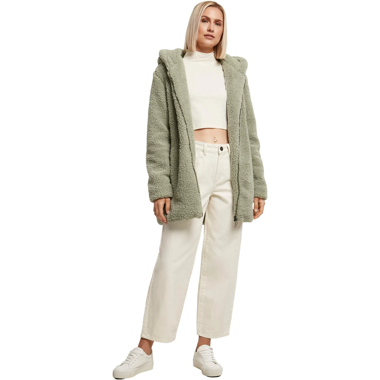 Meilleur prix ⭐ Mode- Lifestyle Femme Urban Classics Polaire À Capuche Femme Urban Classics Sherpa VERT 🌟 4 Meilleur prix ⭐ Mode- Lifestyle Femme Urban Classics Polaire À Capuche Femme Urban Classics Sherpa VERT 🌟 – Image 2