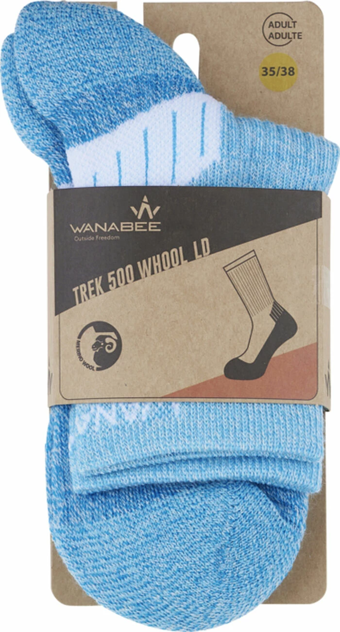 De gros 🎉 CHAUSSETTES MI-HAUTES Randonnée Femme WANABEE TREK 500 WHOOL 👍 4 De gros 🎉 CHAUSSETTES MI-HAUTES Randonnée Femme WANABEE TREK 500 WHOOL 👍 – Image 2