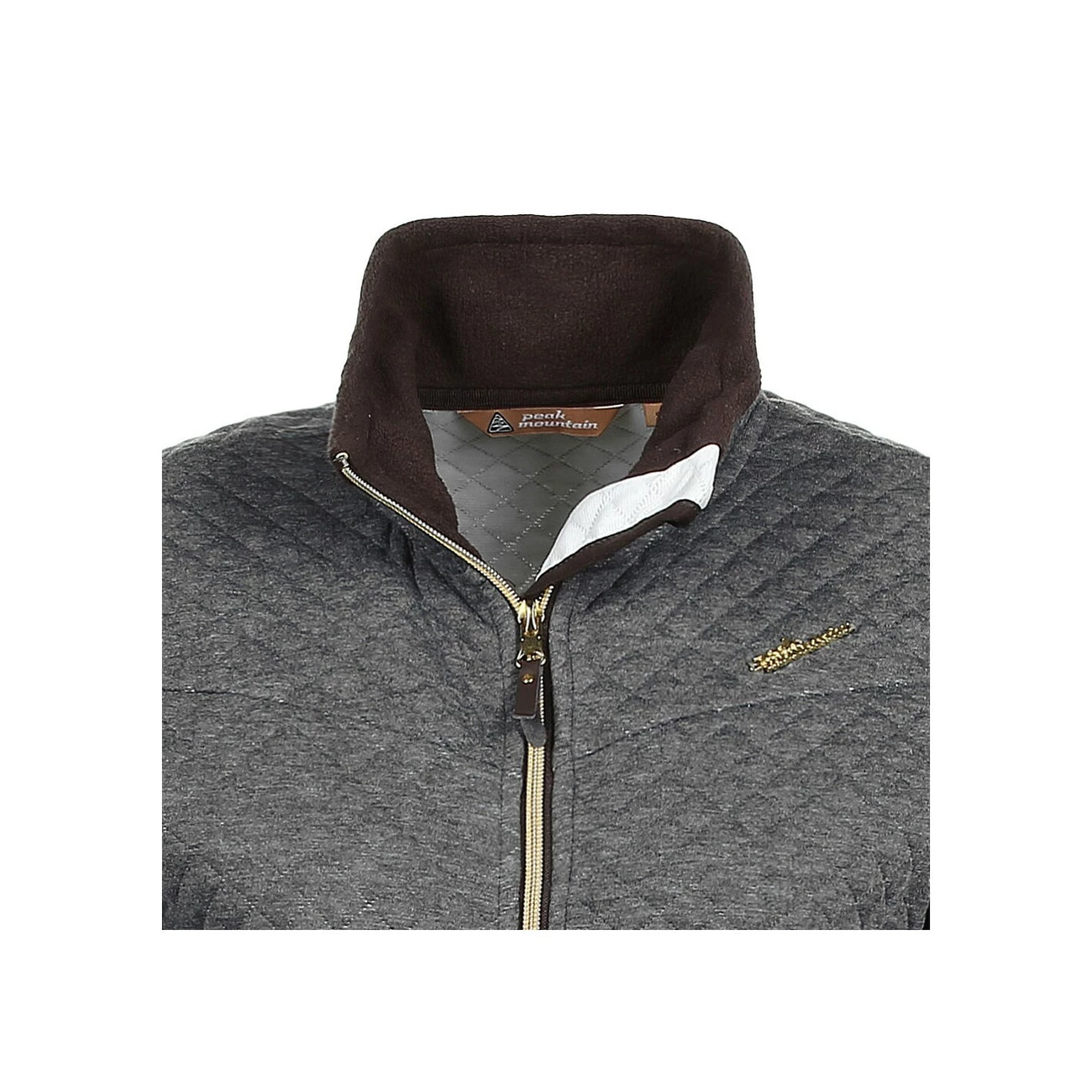 Promo ???? Ski Femme Peak Mountain Veste Polaire Matelasse Femme Peak Mountain Acamfull GRIS ???? 4 Promo ???? Ski Femme Peak Mountain Veste Polaire Matelasse Femme Peak Mountain Acamfull GRIS ???? – Image 2