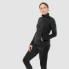 Bon marché ⭐ Randonnee Pedestre Femme Jack Wolfskin Polaire Femme Jack Wolfskin Athletic Collar Midlayer NOIR 😀