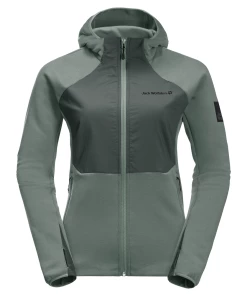 Coupon ❤️ Randonnee Pedestre Femme Jack Wolfskin Polaire Femme Jack Wolfskin Tasman Hybrid Fz VERT 🛒 -Columbia Shop 34451bf47b1a46e58520e07b6567934e