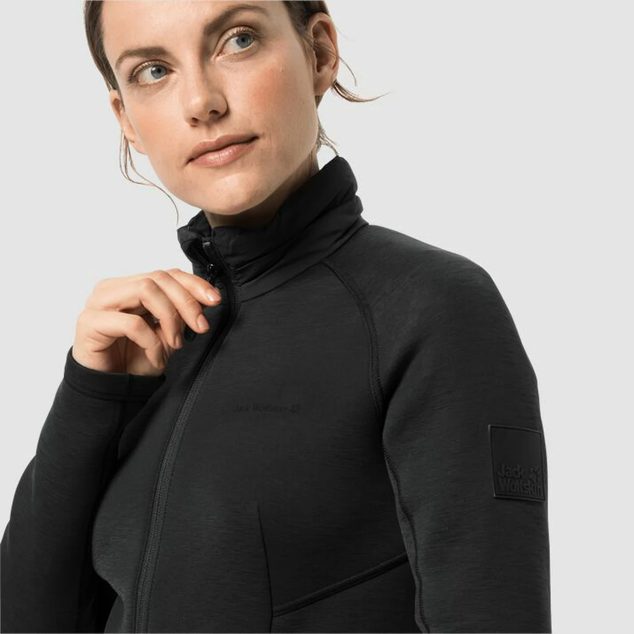 Bon marché ⭐ Randonnee Pedestre Femme Jack Wolfskin Polaire Femme Jack Wolfskin Athletic Collar Midlayer NOIR 😀 6 Bon marché ⭐ Randonnee Pedestre Femme Jack Wolfskin Polaire Femme Jack Wolfskin Athletic Collar Midlayer NOIR 😀 – Image 4