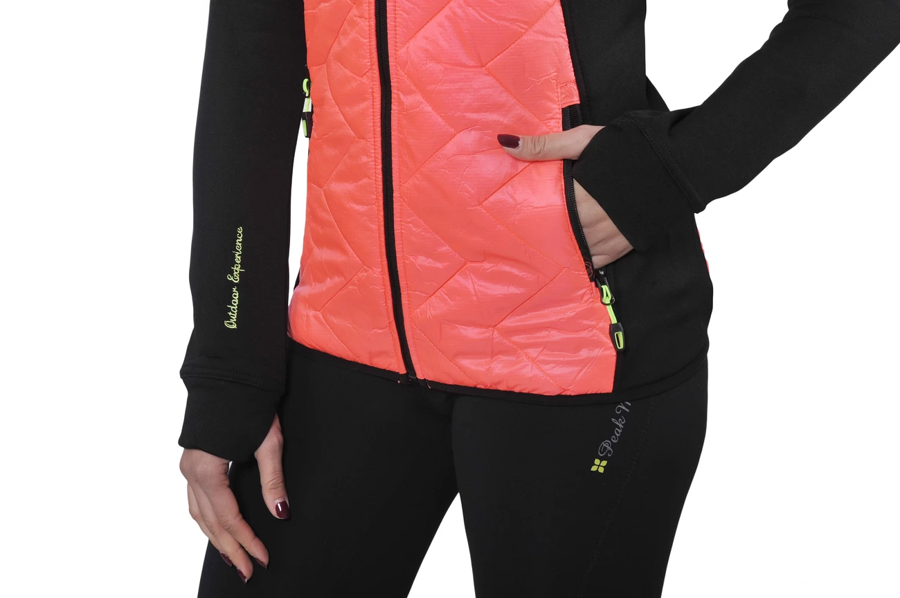 Top 10 ✨ Ski Alpin Femme Peak Mountain Peak Mountain - Blouson Polar Shell Bi-mati�re Femme Acerbi-noir/corail NOIR ???? 6 Top 10 ✨ Ski Alpin Femme Peak Mountain Peak Mountain - Blouson Polar Shell Bi-mati�re Femme Acerbi-noir/corail NOIR ???? – Image 4