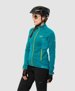 Bon marché 💯 Randonnee Pedestre Femme Jack Wolfskin Polaire Femme Jack Wolfskin Resilience BLEU 🌟