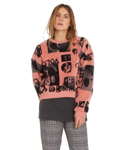 Grosses soldes 😀 Sports Dhivers Femme Volcom Sweat Volcom Error 76 Crew Marron Femme MARRON ⭐ -Columbia Shop 622dd5a870ce442ba432116ce44c8b00