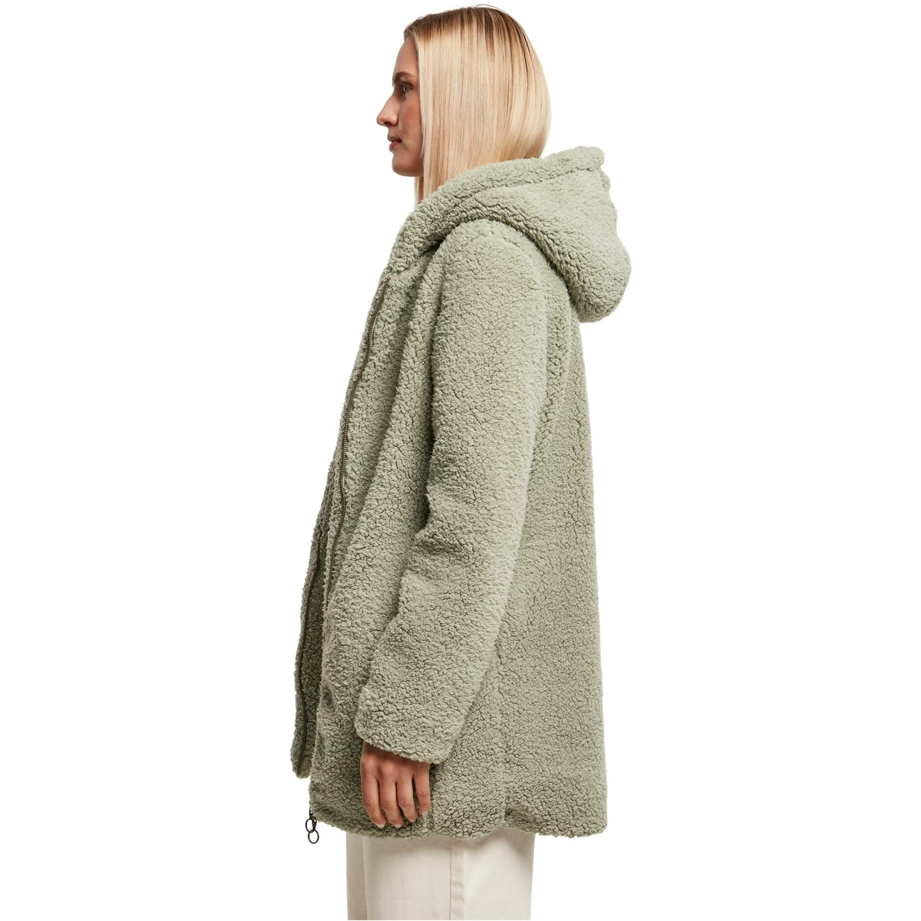 De gros 😀 Mode- Lifestyle Femme Urban Classics Polaire À Capuche Femme Urban Classics Sherpa VERT 🌟 8 De gros 😀 Mode- Lifestyle Femme Urban Classics Polaire À Capuche Femme Urban Classics Sherpa VERT 🌟 – Image 6
