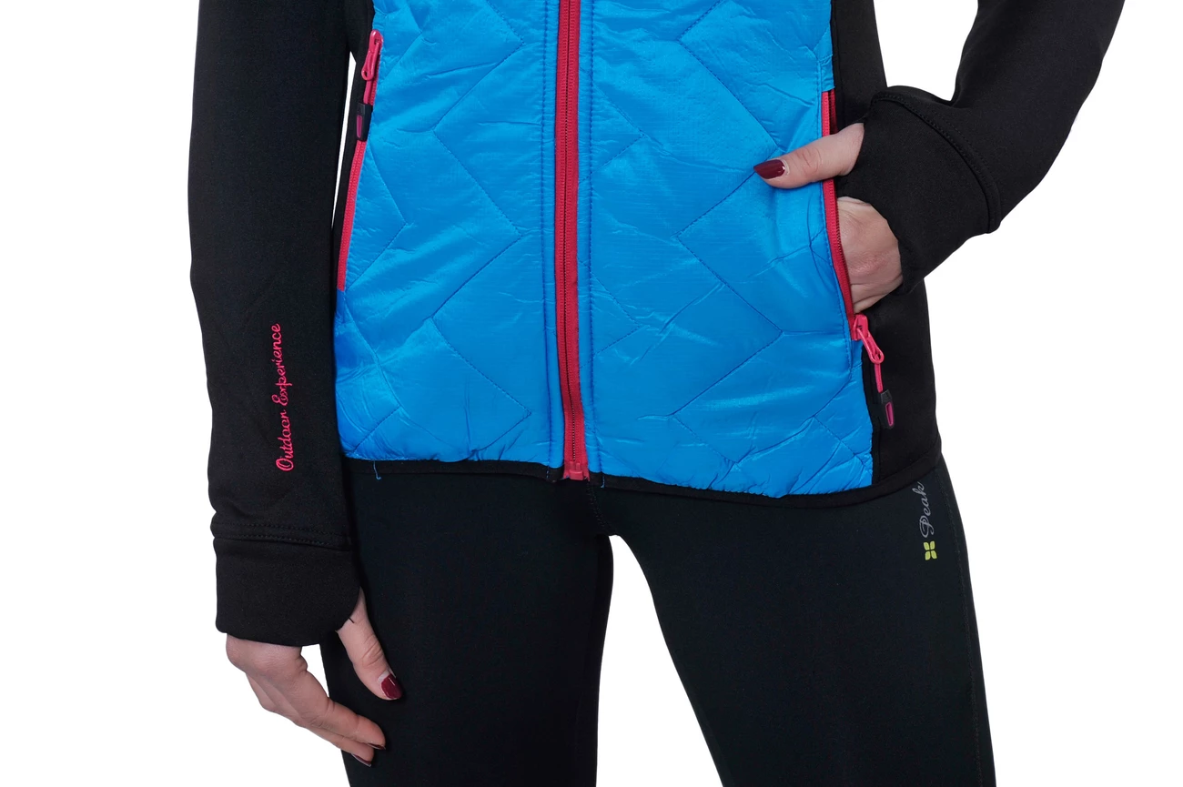 Vente flash ???? Ski Alpin Femme Peak Mountain Peak Mountain - Blouson Polar Shell Bi-mati�re Femme Acerbi-noir/turquoise NOIR ???? 4 Vente flash ???? Ski Alpin Femme Peak Mountain Peak Mountain - Blouson Polar Shell Bi-mati�re Femme Acerbi-noir/turquoise NOIR ???? – Image 2