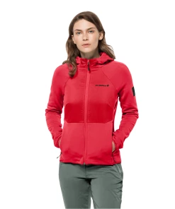 Nouveau 😀 Randonnee Pedestre Femme Jack Wolfskin Polaire Femme Jack Wolfskin Tasman Hybrid Fz ROUGE ⌛ -Columbia Shop 6dae569092984f7895175ee14fe81bd1