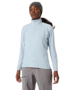 Sortie 👍 Randonnee Pedestre Femme Helly Hansen Polaire Col Zippé Femme Helly Hansen Verglas BLEU 🤩