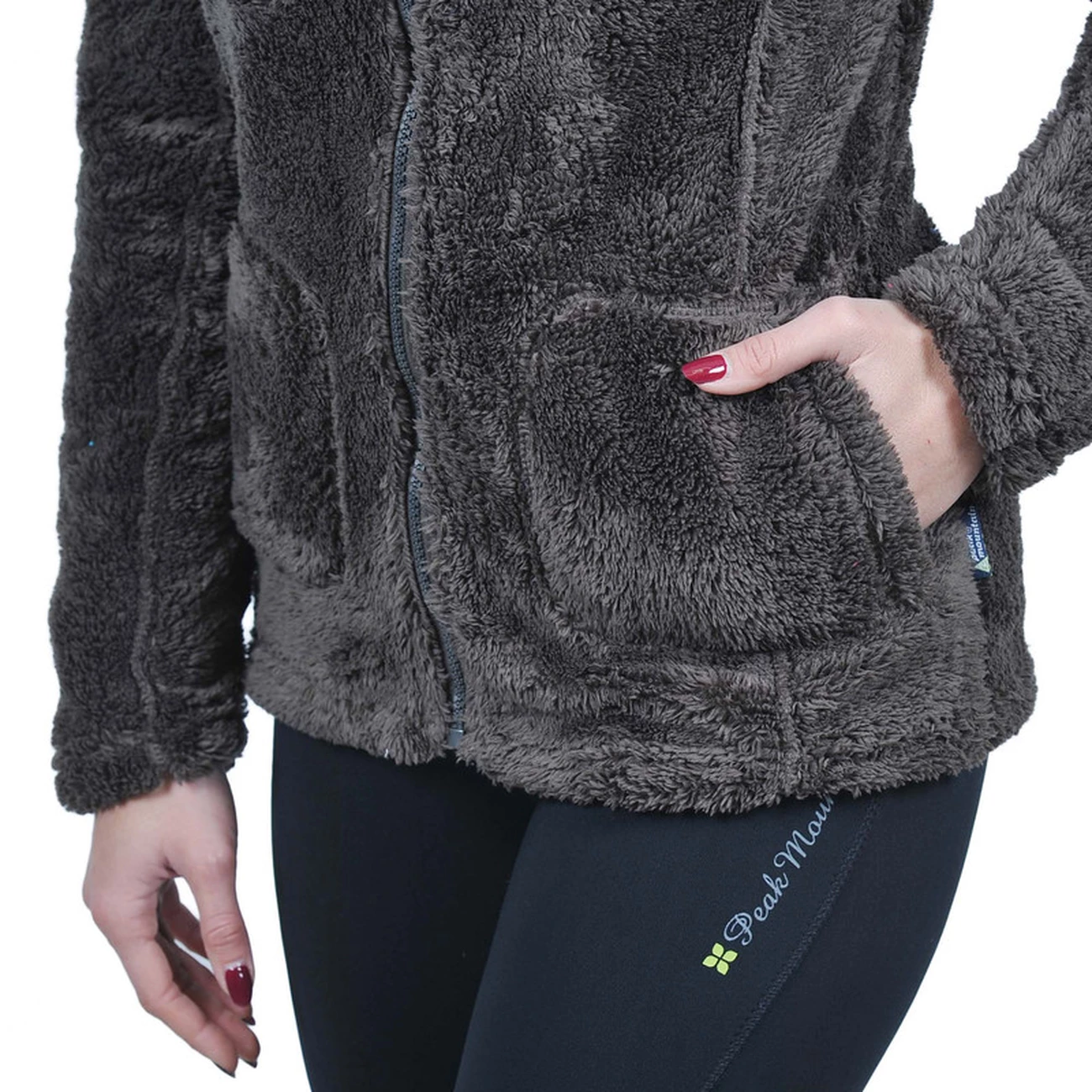 Acheter 🤩 Mode- Lifestyle Femme Peak Mountain Blouson Polaire Femme Asana MARRON ⭐ 5 Acheter 🤩 Mode- Lifestyle Femme Peak Mountain Blouson Polaire Femme Asana MARRON ⭐ – Image 3