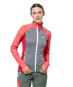 Bon marché 🛒 Randonnee Pedestre Femme Jack Wolfskin Polaire Femme Jack Wolfskin Milford Sky ROSE ❤️