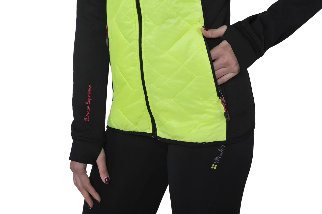 Coupon ⭐ Ski Alpin Femme Peak Mountain Peak Mountain - Blouson Polar Shell Bi-mati�re Femme Acerbi-noir/jaune NOIR ✨ 4 Coupon ⭐ Ski Alpin Femme Peak Mountain Peak Mountain - Blouson Polar Shell Bi-mati�re Femme Acerbi-noir/jaune NOIR ✨ – Image 2