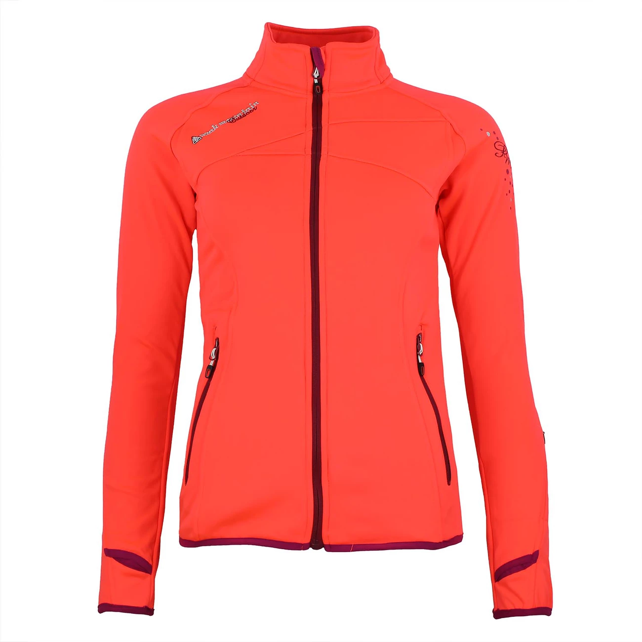 Meilleure affaire 👍 Ski Alpin Femme Peak Mountain Peak Mountain - Blouson Polar Shell Femme Aclimate-corail ORANGE 🔥 4 Meilleure affaire 👍 Ski Alpin Femme Peak Mountain Peak Mountain - Blouson Polar Shell Femme Aclimate-corail ORANGE 🔥 – Image 2