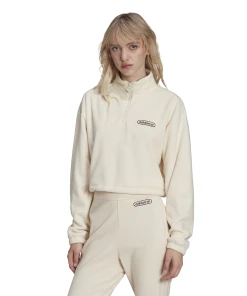 Meilleure affaire 🎁 Mode- Lifestyle Femme Adidas Polaire Femme Adidas Originals 1/4-zip Cropped BLANC 😍 -Columbia Shop dcae8ca3ca3d42469b9200809774d3ff